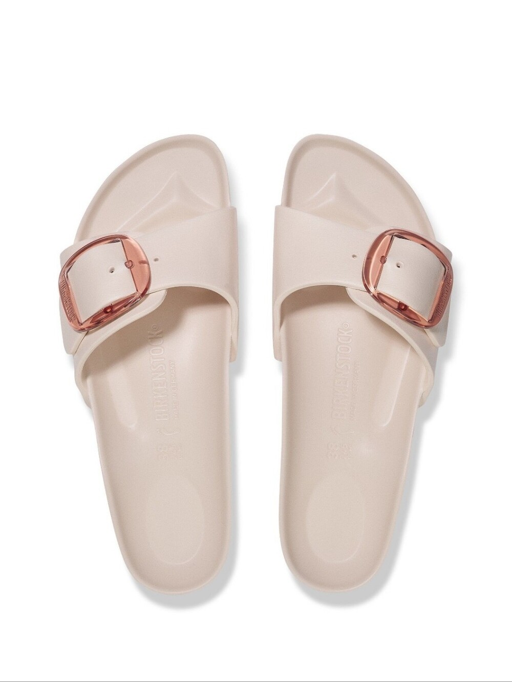BNIB BIRKENSTOCK MADRID BIG BUCKLE EVA SLIDES (NARROW) LIGHT ROSE / 37